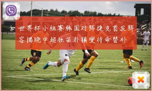 世界杯小组赛韩国对阵捷克首发阵容揭晓中超独苗朴镇燮待命替补